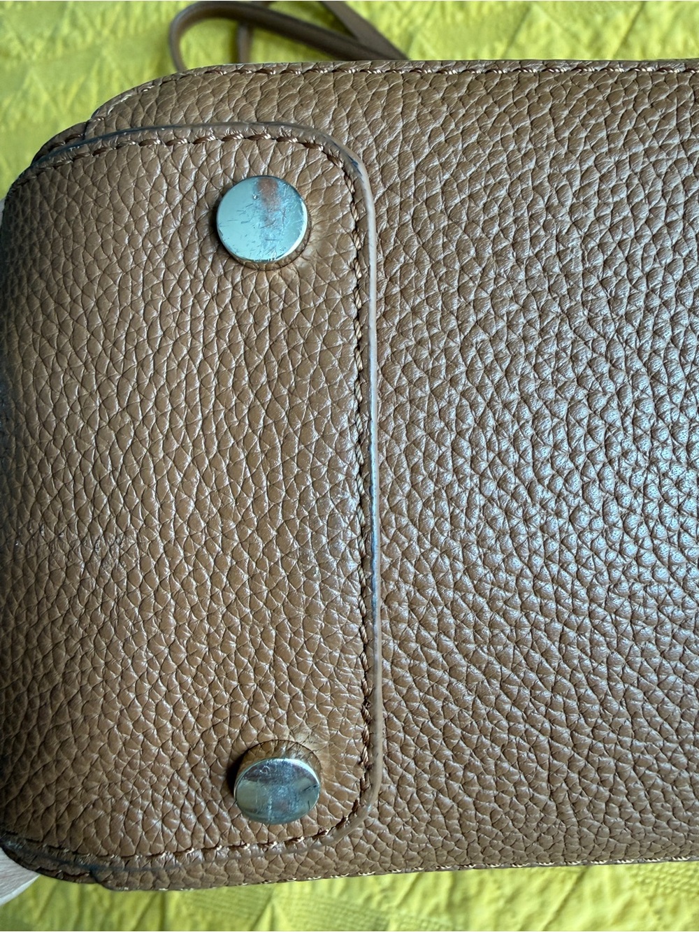 Quince Italian Leather Triple Compartment Work Tote — Tan - Picture 11 of 11
